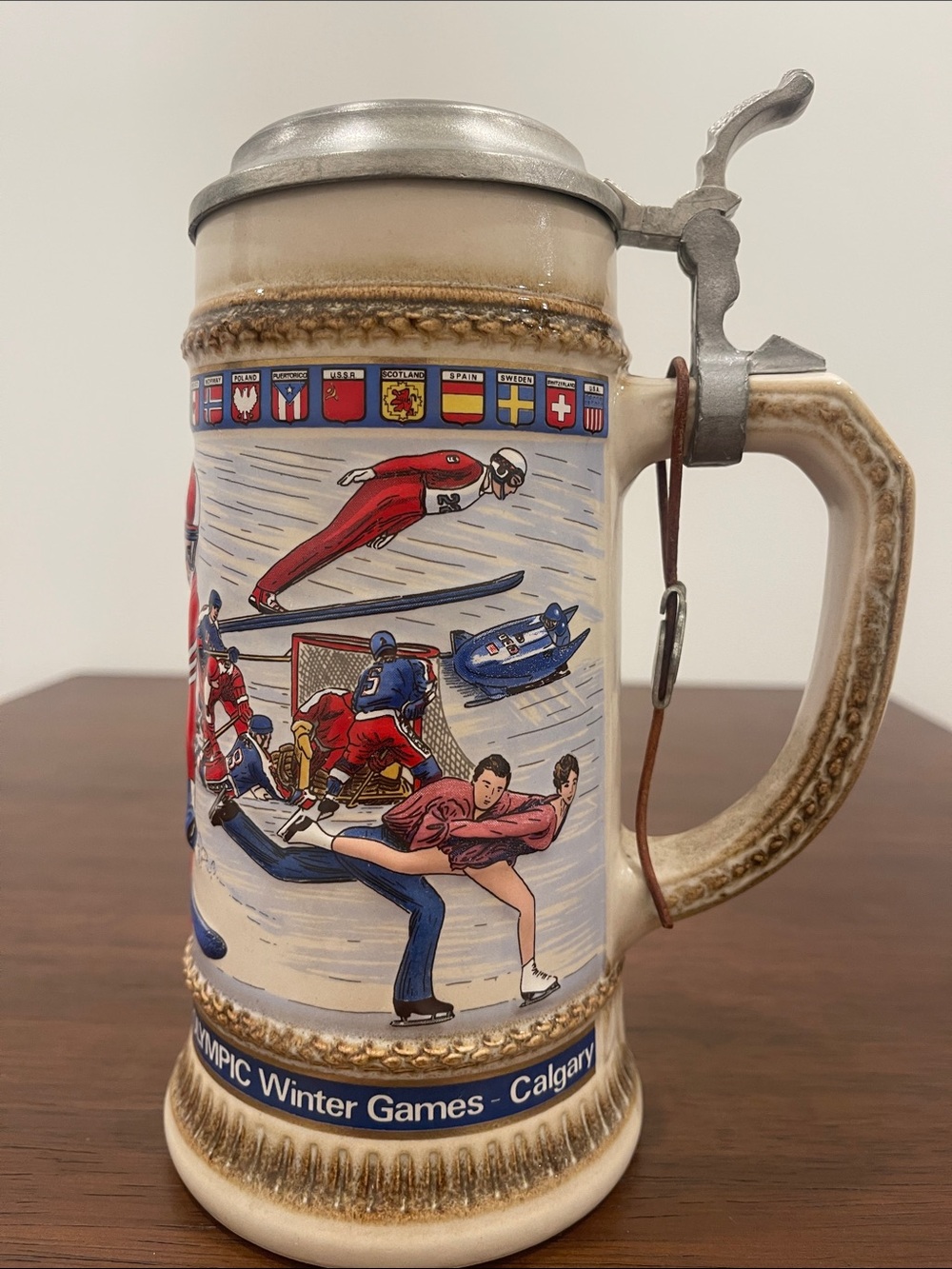 Vintage 1988 Anheuser Busch Beer Stein Winter Olympic Games - Picture 4 of 7